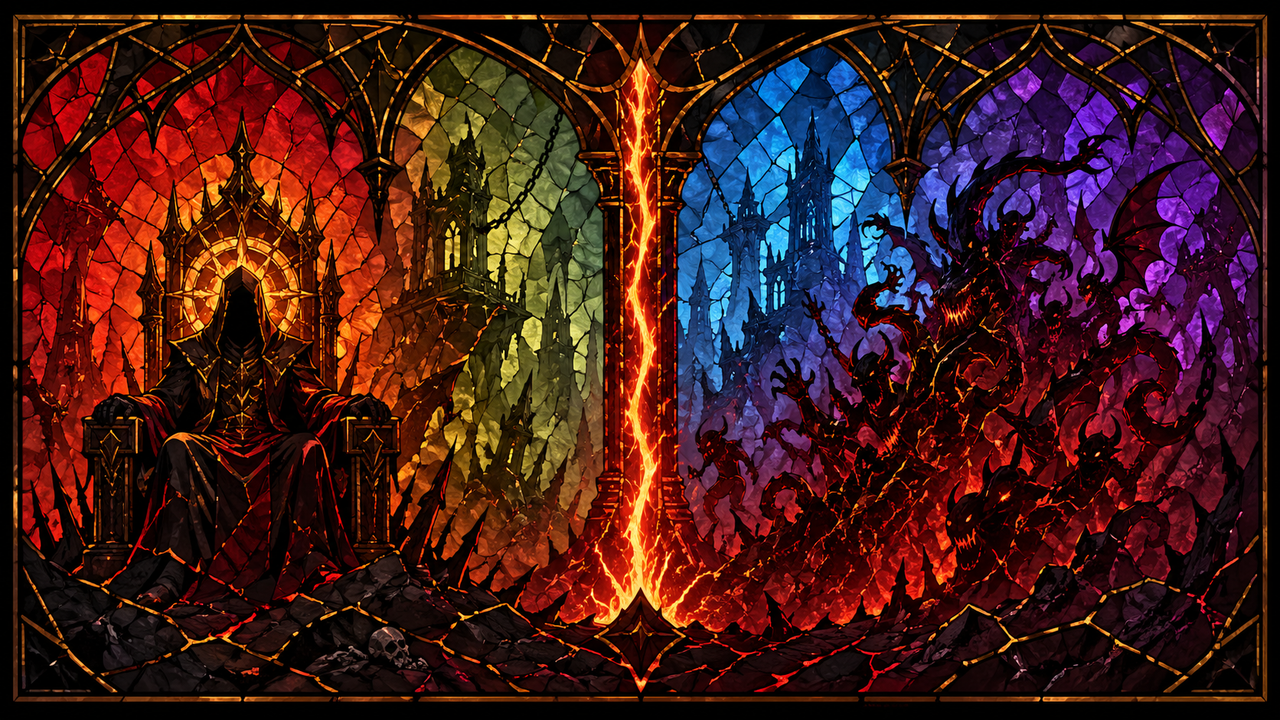 Lucifer's Domain — pure hellfire pole banner