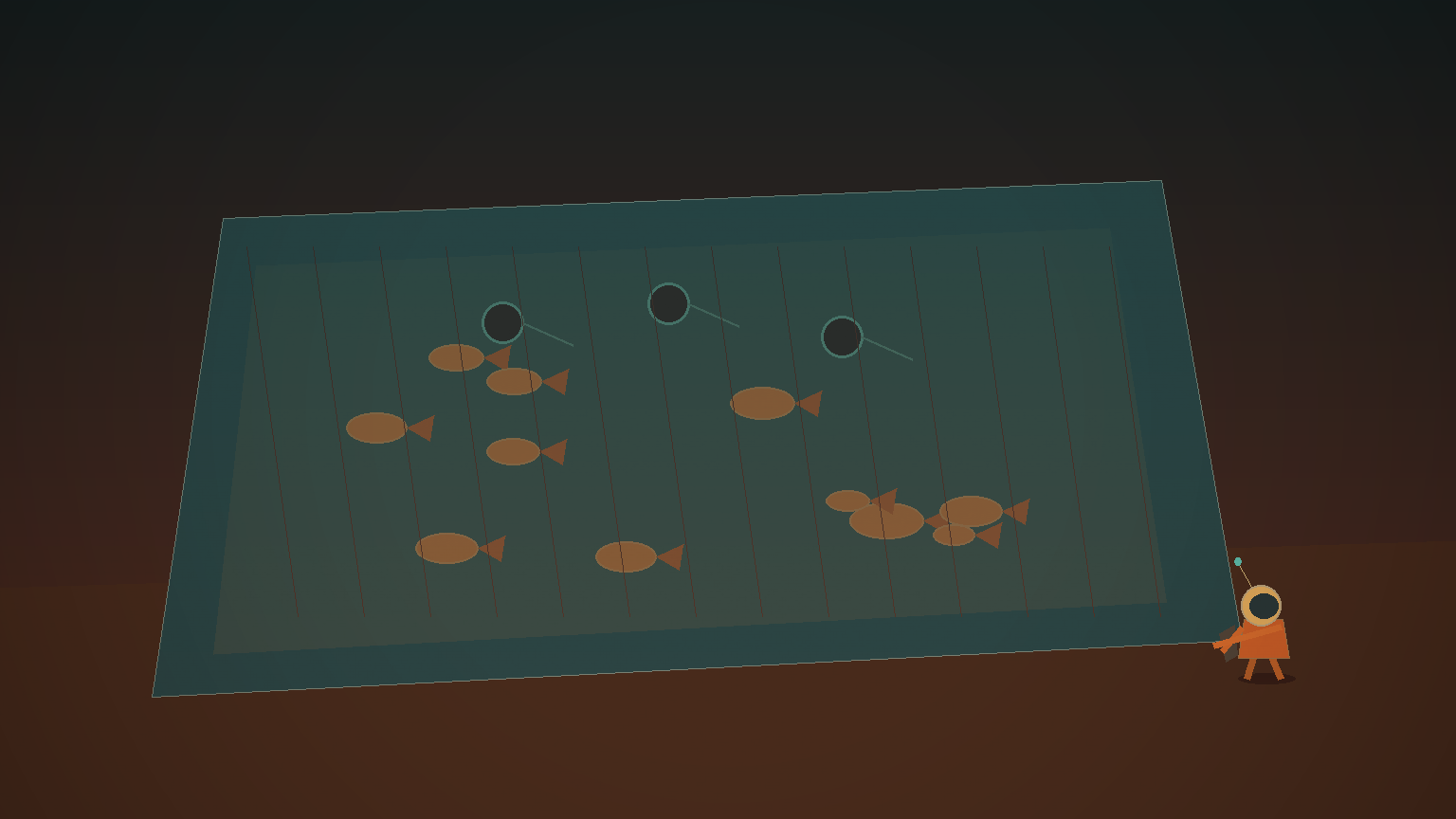 The Invincible illustrated playthrough panel: Aquarium fish/probe anomaly: ocean life fears robotic probes for reasons the replay must track.